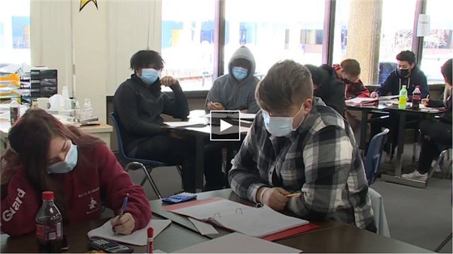   Students in Algebra class at Reed High School